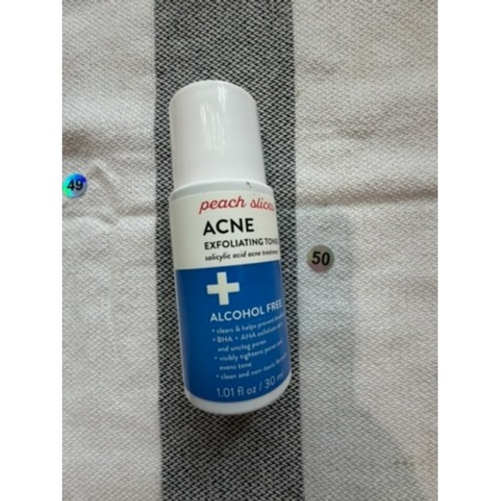 Peach Slices Acne Exfoliating Toner Salicylic Acid BHA AHA Treatment 1.01oz 30ml